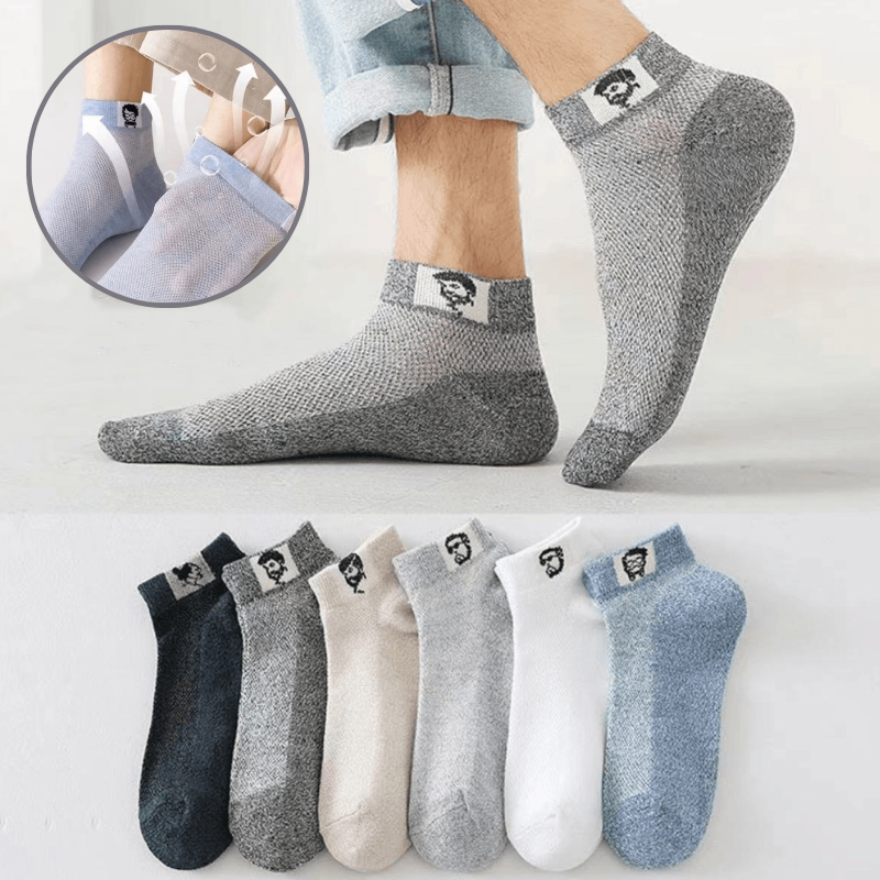 🔥🧦KUPI 5 PAROVA, DOBIJEŠ 5 PAROVA GRATIS【35–42】Muške ljetne lagane, prozračne i dezodorirajuće pamučne čarape