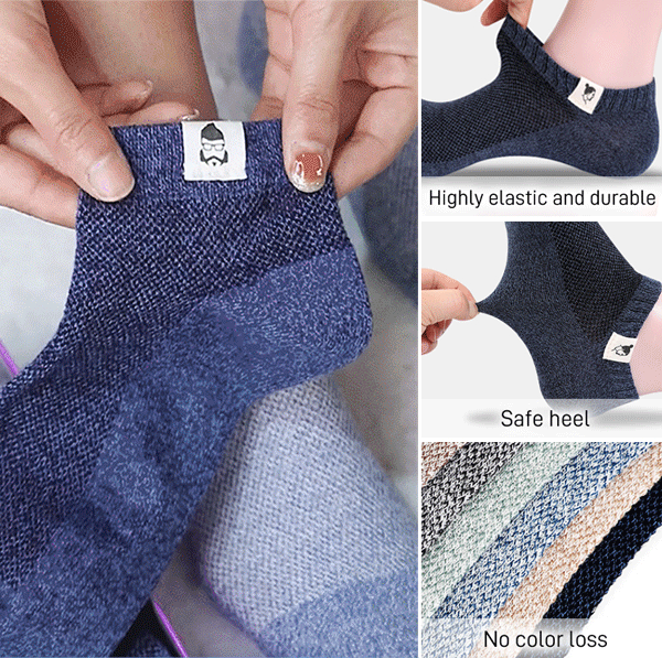 🔥🧦KUPI 5 PAROVA, DOBIJEŠ 5 PAROVA GRATIS【35–42】Muške ljetne lagane, prozračne i dezodorirajuće pamučne čarape